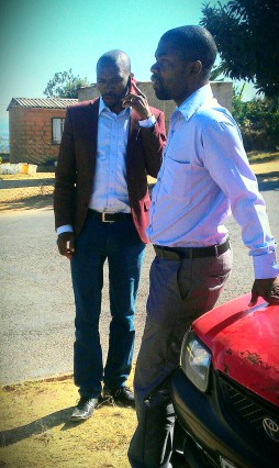 Surprise Sithole, to the left, and Francis Shongwe, who claims that Sithole raised him from the dead in the power of the Holy Spirit