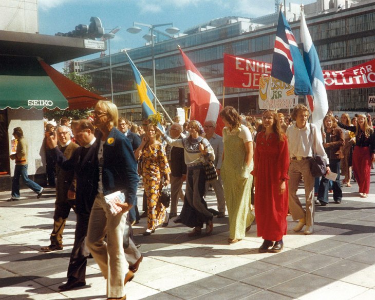 Jesus March in Stockholm, 1974. Photo: Jan-Gunnar Jansson